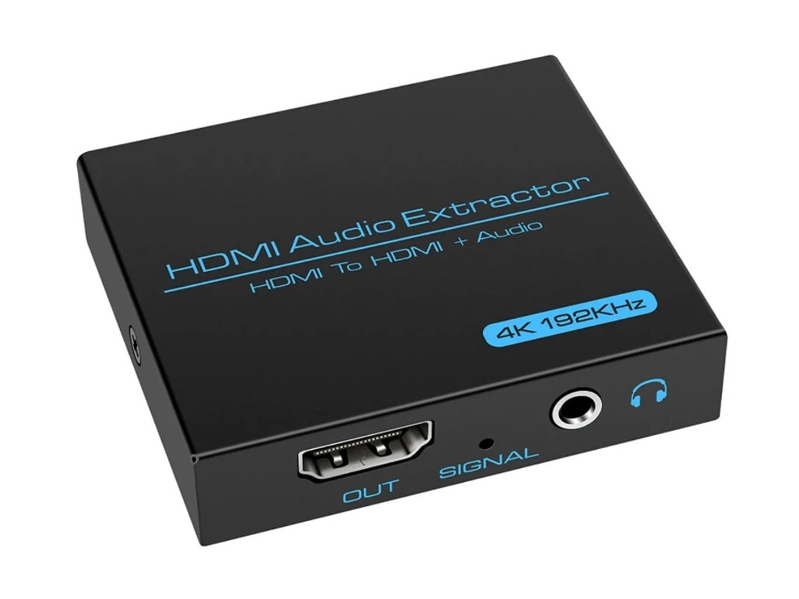 Extractor de audio HDMI Extractor HDMI 4K YIZHOOD Negro