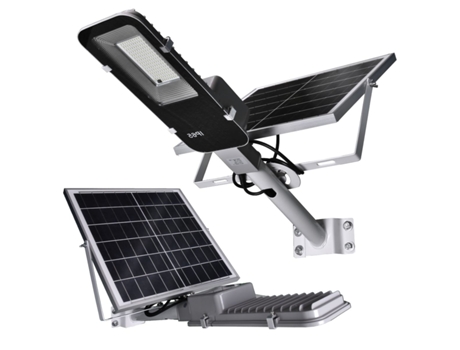 Farola LED Solar MENORCA 50W, 700 Lúmenes. Panel Orientable Luz Blanca Fría 6000K