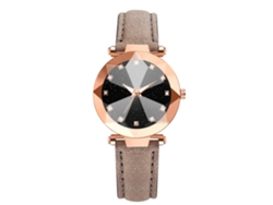 Reloj De Pulsera De Aleación Con Esfera Redonda Y Pantalla Analógica - Moda (gris)