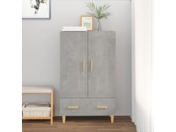 Aparador De Madera Contrachapada Gris Hormigón 70x31x115 Cm