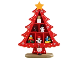 Árbol de Navidad de madera roja para decoración de mesa RNEMITERY