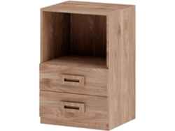 Mesita de Noche MUEBLAM Roble Roble Melamina (48x73x42 cm)