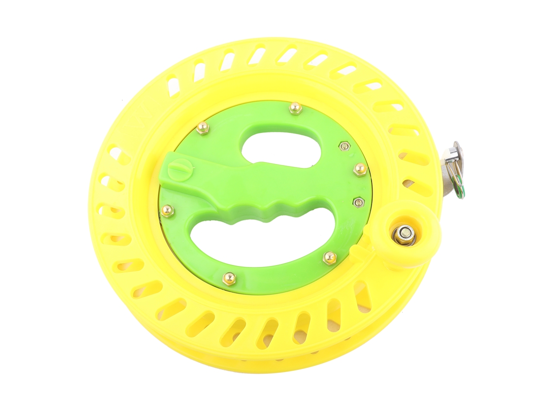 Carrete De Hilo Para Pesca Y Cometas De 22 Cm, Fabricado En Plástico Resistente Con Diseño Ergonómico (amarillo).