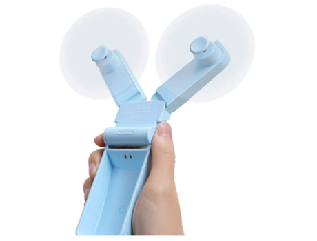 Ventilador portátil de mano Ventilador de bolsillo personal Ventilador de mano recargable por USB Doble cabezal con viento fuerte de 2 velocidades ...