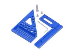 Regla Triangular De Carpintería De Aleación De Aluminio Con Transportador Cuadrado Y Medición Multiángulo - Azul