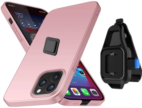 Funda Iphone 12 Pro Max Turtleshell con Soporte de Cintura Rosa