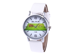 Reloj De Cuarzo Para Mujer Zhoulianfa London, Correa De Cuero, Estilo Moderno, Blanco F-389