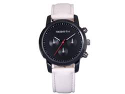 Reloj De Pulsera De Aleación Con Correa De Pu Dial Redondo Analógico Cuarzo (gris)