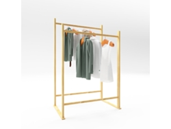 Perchero burro Marieham 2 barras pino 122x80x50cm - Natural [EN.CASA]