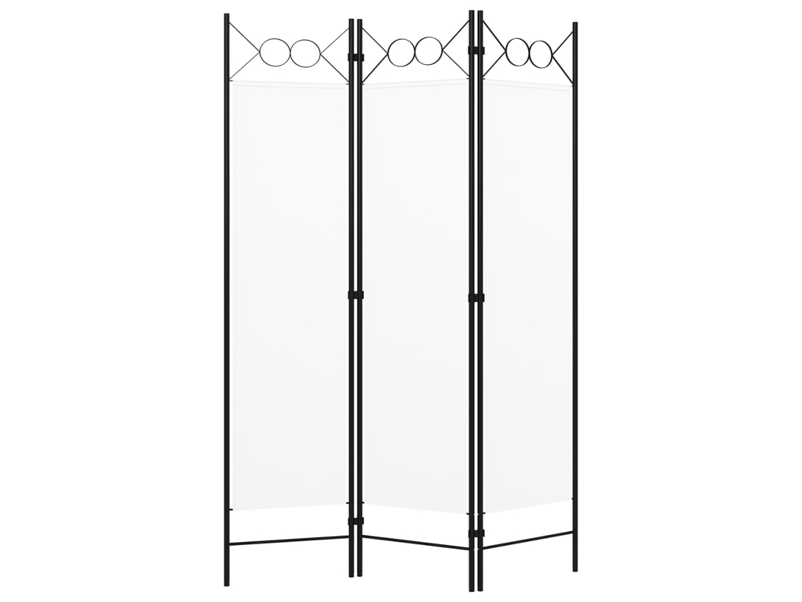 Biombo Divisor De 3 Paneles Blanco 120x180 Cm