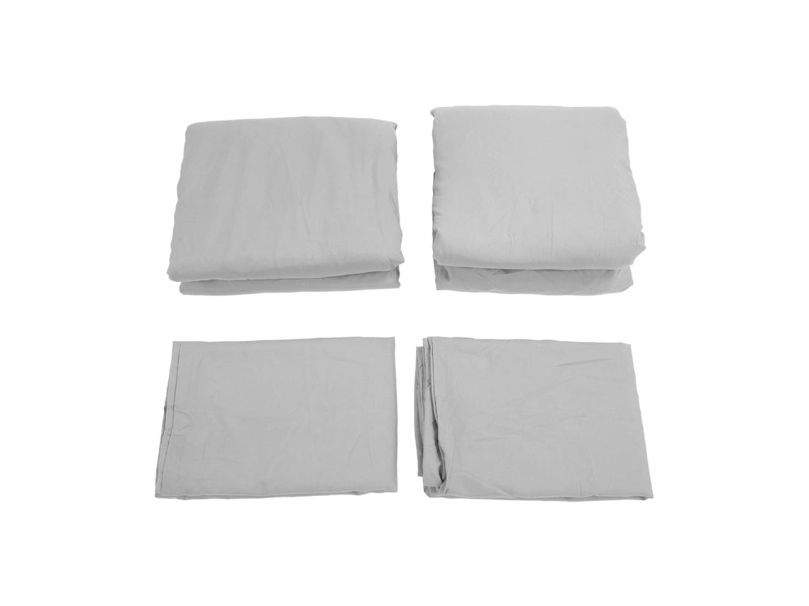 2026-conjunto De Ropa De Cama Sencilla Suave Cómoda Fibra Química Para Hotel Hogar Tamaño Us King Gris