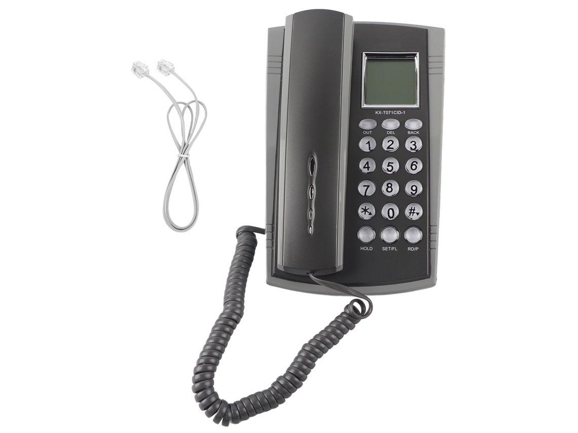 Teléfono Fijo Con Cable Kx-t071cid Para Pared/escritorio, Hogar, Oficina, Hotel, Centro De Llamadas, Gris.