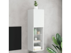 Mueble de TV | Mueble de TV | Mueble de TV con luces LED 30,5x30x102 cm Blanco