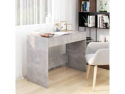 Escritorio de madera contrachapada gris hormigón 101x50x76,5 cm