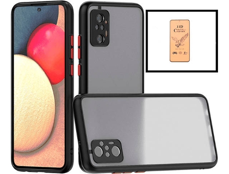 Kit Funda Anti Choque Camera Protection y Cristal Templado CeramicGlass Full Cover Xiaomi Redmi Note 10 Pro PHONECARE Negro