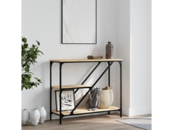 Mesa Consola | Mesa De Entrada | Mesa De Apoyo Madera De Ingeniería Roble Sonoma 88,5x30x75 Cm