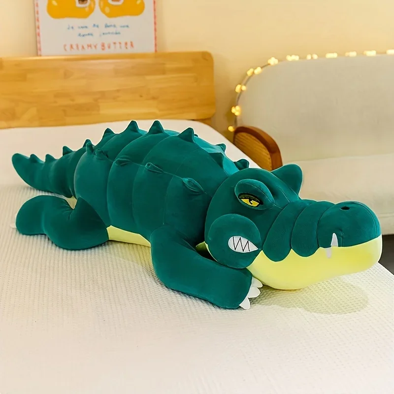 (verde, 80cm) Crocodilo De Pelúcia, Fofo E Macio, Ideal Para Decoração De Sala De Estar.