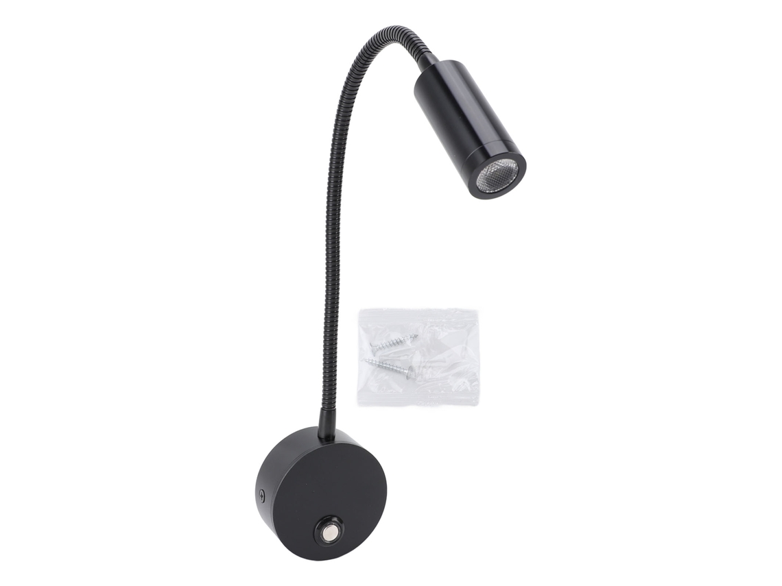 Yncm2026-luz De Lectura Dimmable Para Rv Con Puerto Usb, 3 Temperaturas De Color, Cuello Flexible, 10‑30v, Negro