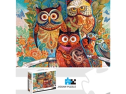 Rompecabezas De Pintura Al Óleo De Búho De 1000 Piezas, Juego Educativo Para Adultos, Rompecabezas De Piso, Juguete Educativo