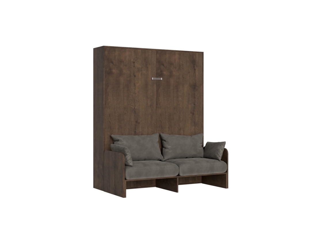 Cama de Matrimonio Sofá Kentaro Vertical ITAMOBY Marrón (220x100x98cm)