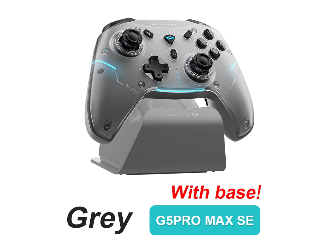 Mando G5 Pro Max SE, modo triple, inalámbrico, joystick con gatillo Hall para Switch/PC/Steam, FPS, gris. Aeuzwr