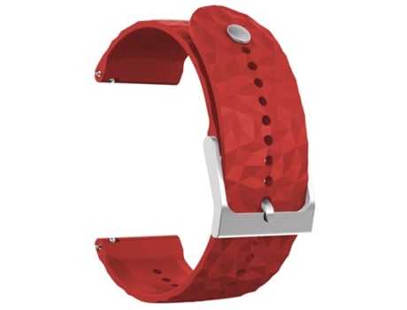 Correa de Silicona patrón de rombos 24mm para Suunto 9/9 Baro - tinto
