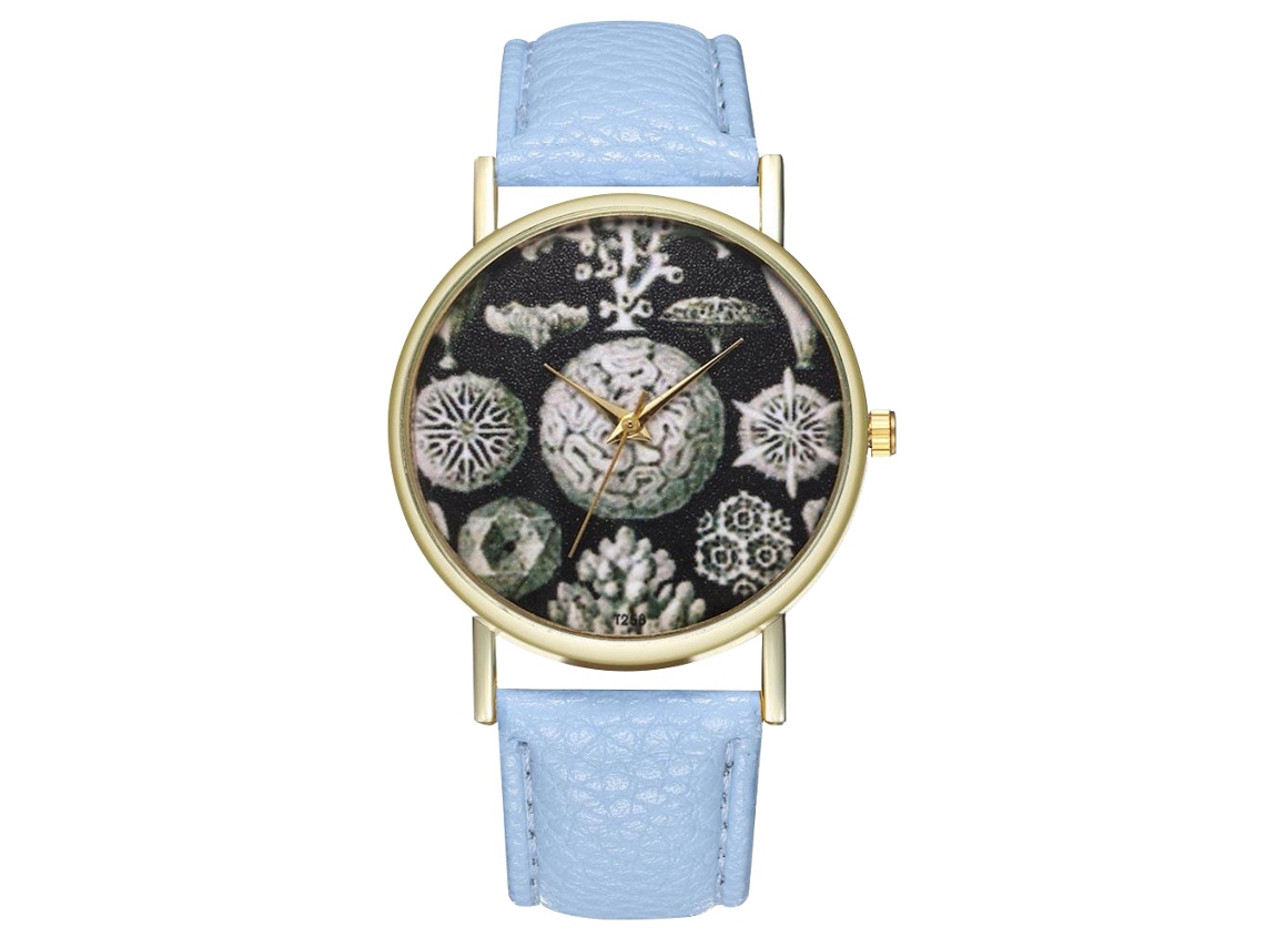 Reloj De Pulsera Unisex De Estilo Retro Zhoulianfa Quartz Azul Claro Informal