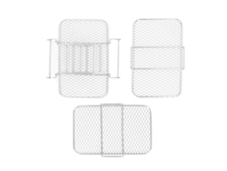 Parrilla Apilable De Acero Inoxidable De 3 Niveles Para Freidora De 8 Cuartos (19 X 12 Cm).