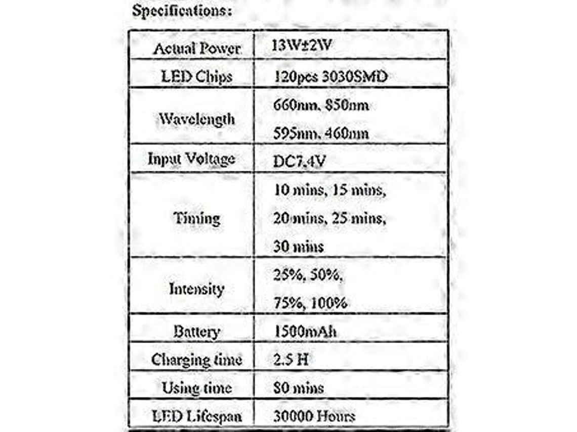 Lámpara de terapia de luz roja infrarroja de 300 W, de 660 nm a 850 nm, ajustable, terapia de luz LED Near Ki.