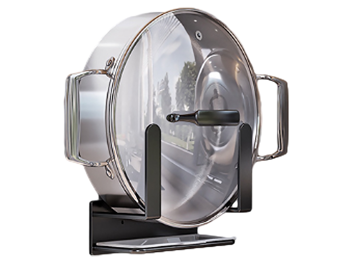 Soporte de tapa de olla de aluminio espacial, organizador de cocina NEVEANCE