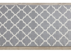 Alfombra de Pasillo Bcf Morad Trelis Espaldera Marroquí Gris/Crema 120 cm