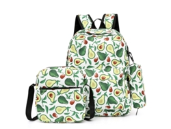 Mochila infantil colorida y de gran capacidad, juego de tres piezas para la escuela (9 piezas)