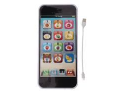 2026-teléfono Juguete Para Niños Con Reproductor De Música, Luces Led Y Pantalla Táctil, 8 Modos, Cable Usb, Negro