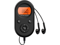 Radio Portátil Recargable Am/fm, Auriculares Estéreo, Ideal Para Practicar Deportes, Correr Y Caminar.