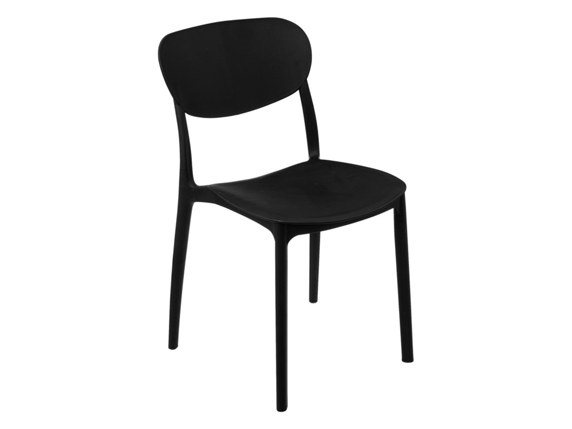 Silla apilable 'Plasta' plástico negro FIVE