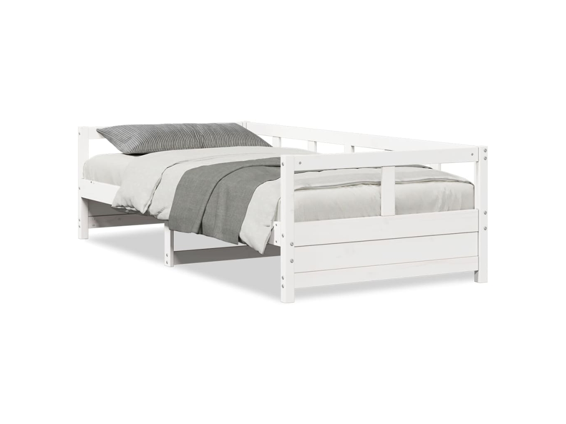 Maison Exclusive - Sofá Cama Sin Colchón Madera Maciza De Pino Blanco 80x200 Cm