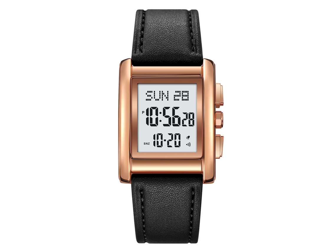 Reloj Electrónico Multifuncional, Resistente Al Agua Hasta 30 Metros, Doble Huso Horario, Con Alarma Y Luz De Fondo.