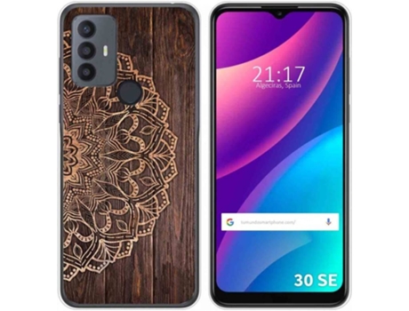 Carcasa para TCL 30 SE TUMUNDOSMARTPHONE Dibujos Madera 06 Multicolor