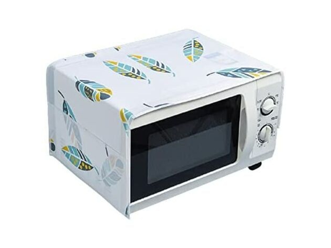KOFIHETY Funda protectora para microondas, material seguro, resistente al polvo y al aceite, para horno multifunción, diseño antideslizante (estampado de pluma