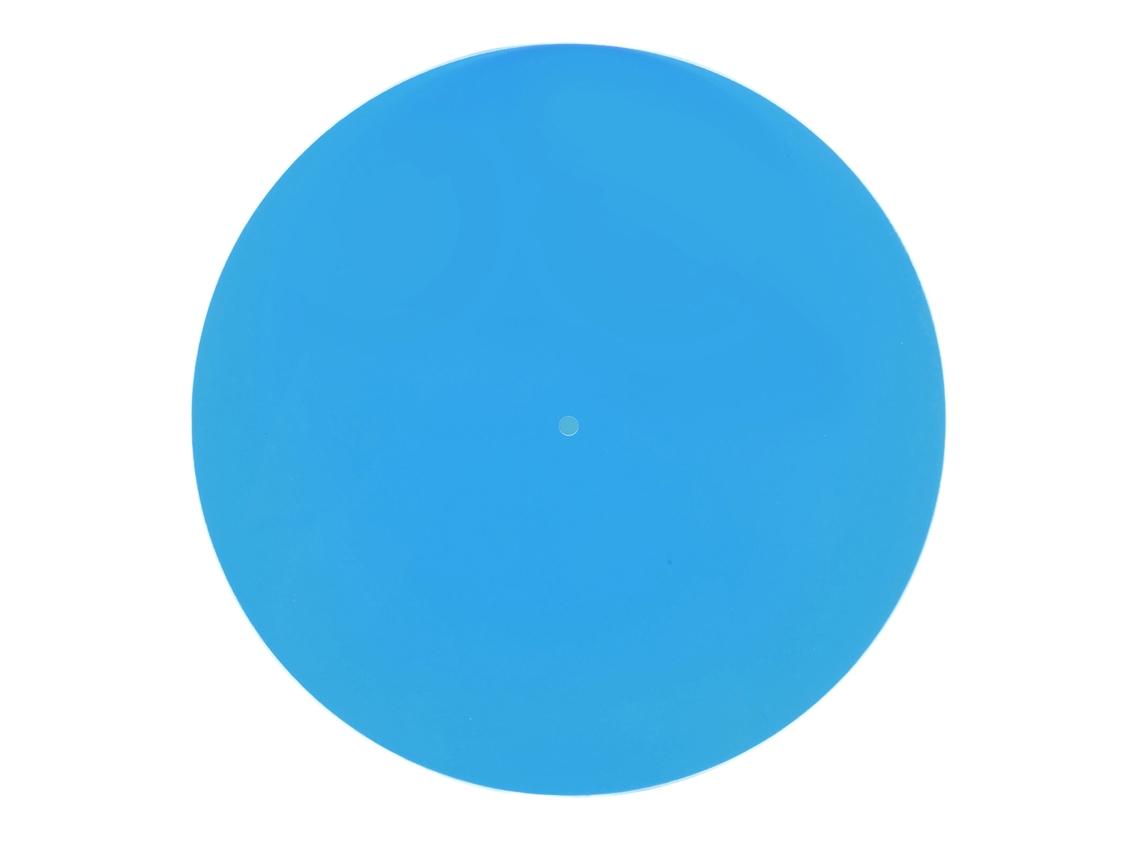 Tapete De Toca-discos Em Acrílico Transparente Azul Para Platina De 12 Polegadas - Reduz Estática E Ruído