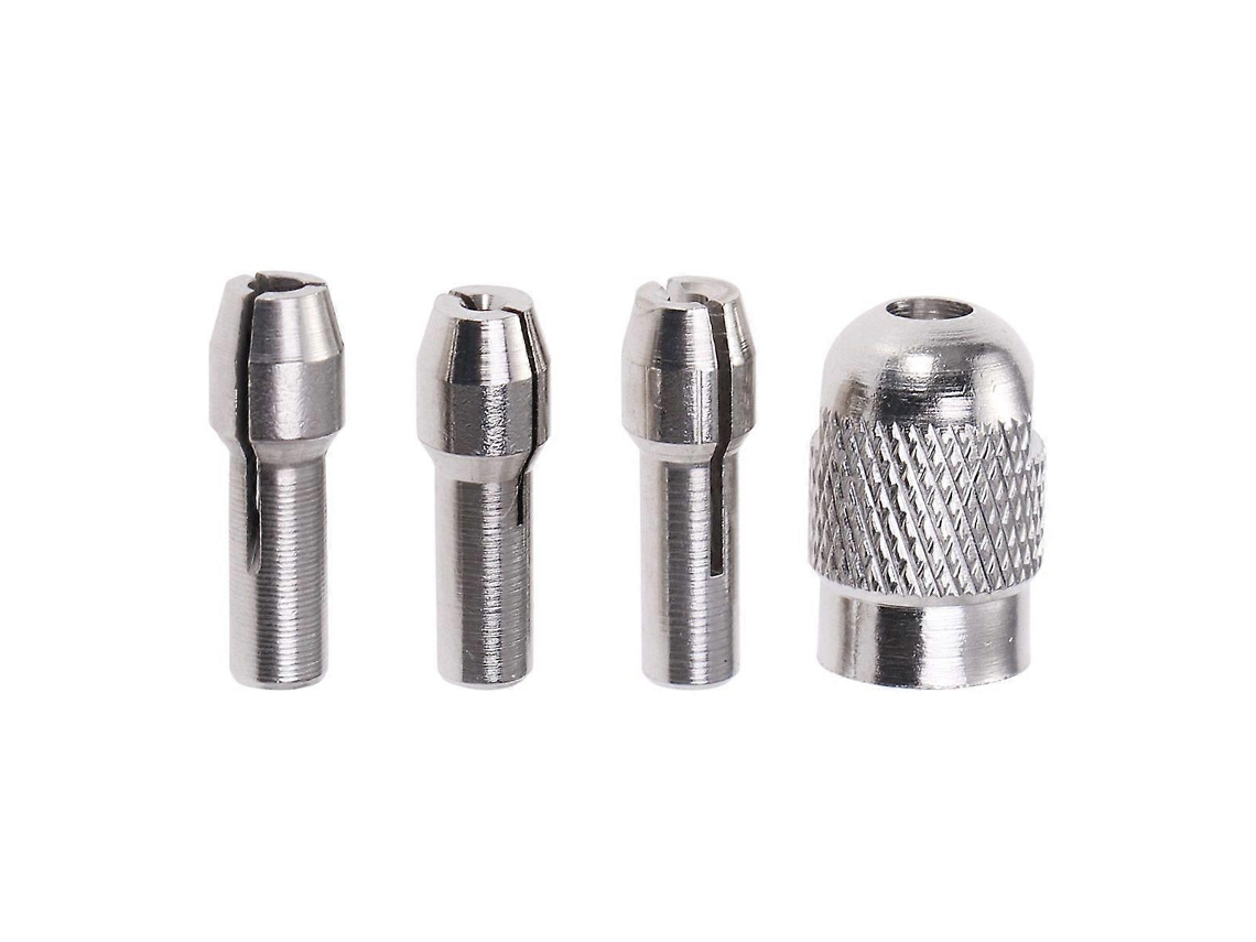 Juego de 4 pinzas adaptadoras para taladros eléctricos, con tuercas, de acero inoxidable, para fresadoras eléctricas. 1 mm, 1,5 mm, 2,35 mm Rosewell