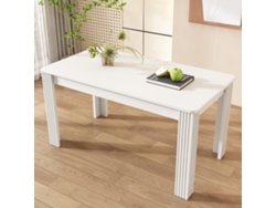 Mesa De Jantar Retangular Branca, Mesa De Centro/casual, Mesa De Jantar Moderna E Minimalista, Branca