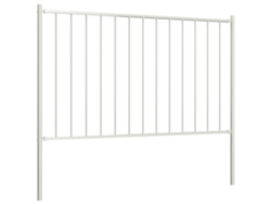 Panel de valla con postes de acero con recubrimiento en polvo, 1,7 x 1,25 m, blanco, WSD346967, Lovely Home