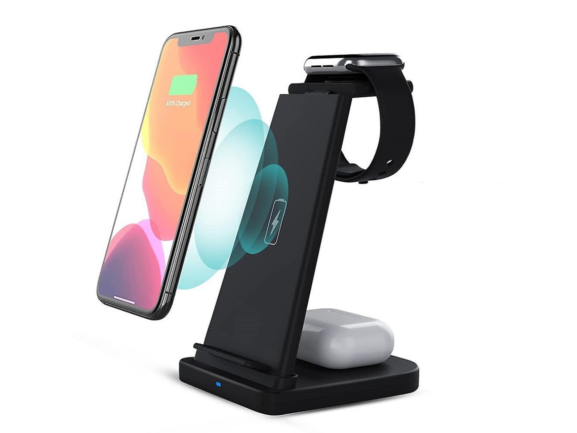 Cargador Sem Fio Qi Fast Para Apple, Samsung Yizhood Negro