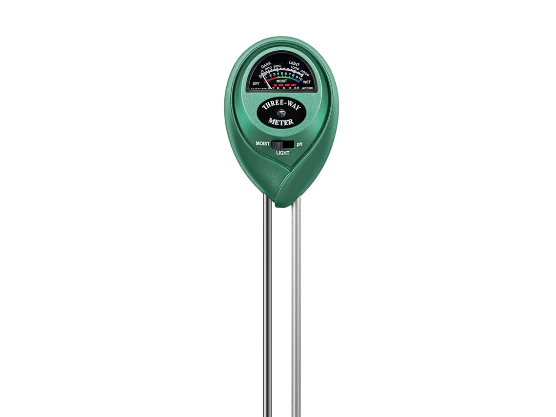 Medidor De Suelo 3 En 1: Humedad, Ph Y Luz Para Plantas – Ideal Para El Hogar, Jardín, Césped Y Granja – Uso En Interiores Y Exteriores.