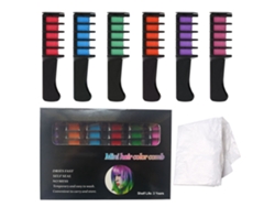 Kit De Peines Con Tinte De Cera Desechable De 6 Piezas, Color Pastel Temporal 01