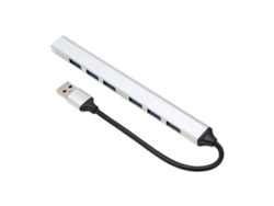 Hub Usb3.0 Portátil Ultra Fino De Alumínio Com 7 Portas Adaptador Extensor De Dados Multi Função Para Laptop