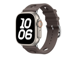 Correa de silicona negra con orificios para hebilla y textura de escalera para Apple Watch 42/41/40/38 mm FWINL