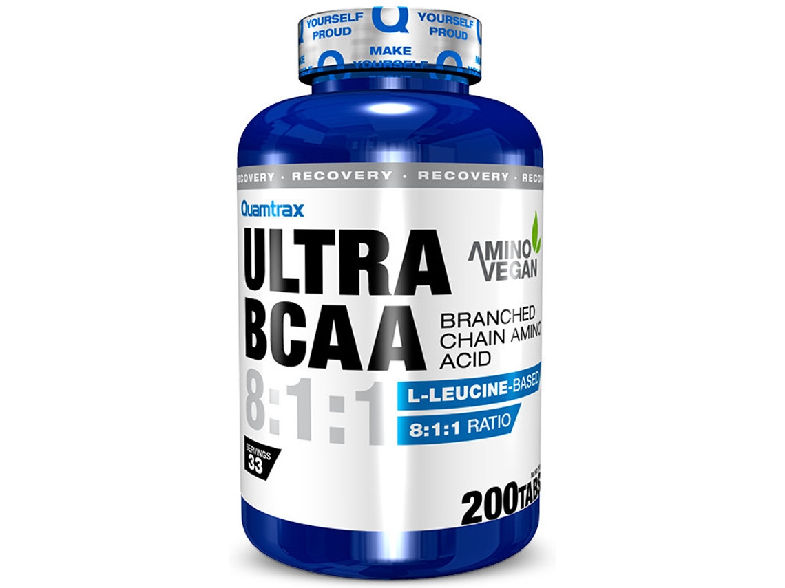 Complemento Alimentar QUAMTRAX Ultra Bcaa 8:1:1 200 Tabs (Tropical - 6 Comprimidos)
