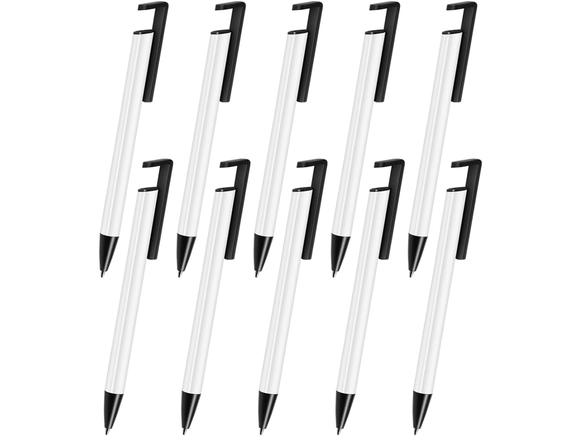 1 Paquete De Bolígrafos De Sublimación En Blanco A Granel, Funda Termorretráctil, Soporte